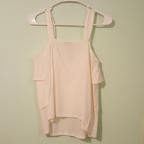 White Ruffle Tank Top - Picture 3 of 3